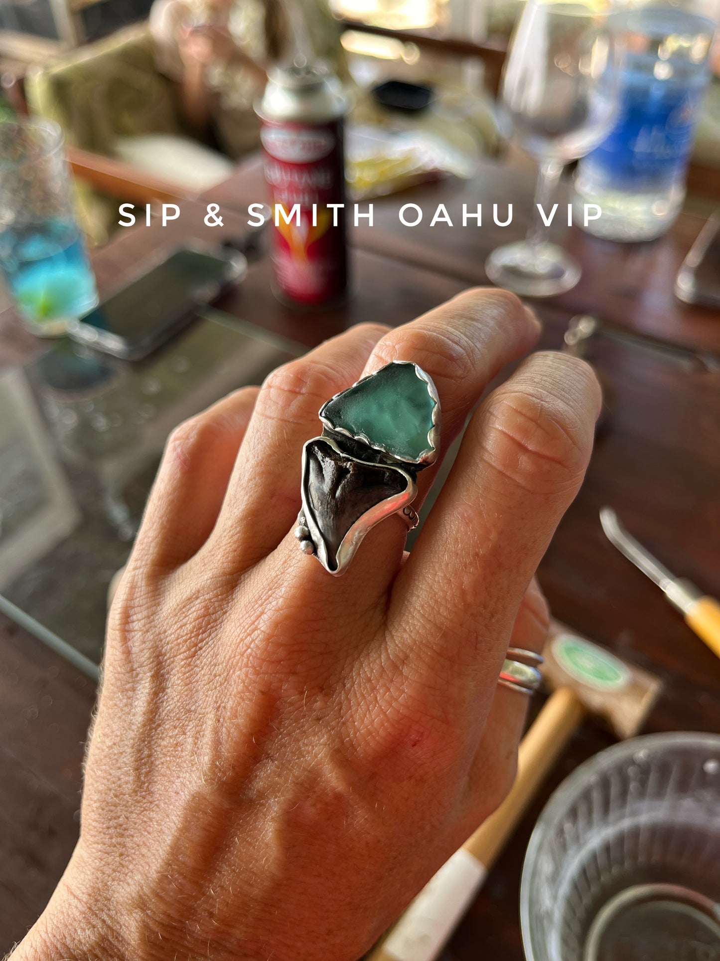 Sip & Smith OAHU || DIY Bezel Ring Making in 10 easy steps *ONLINE SILVERSMITH COURSE