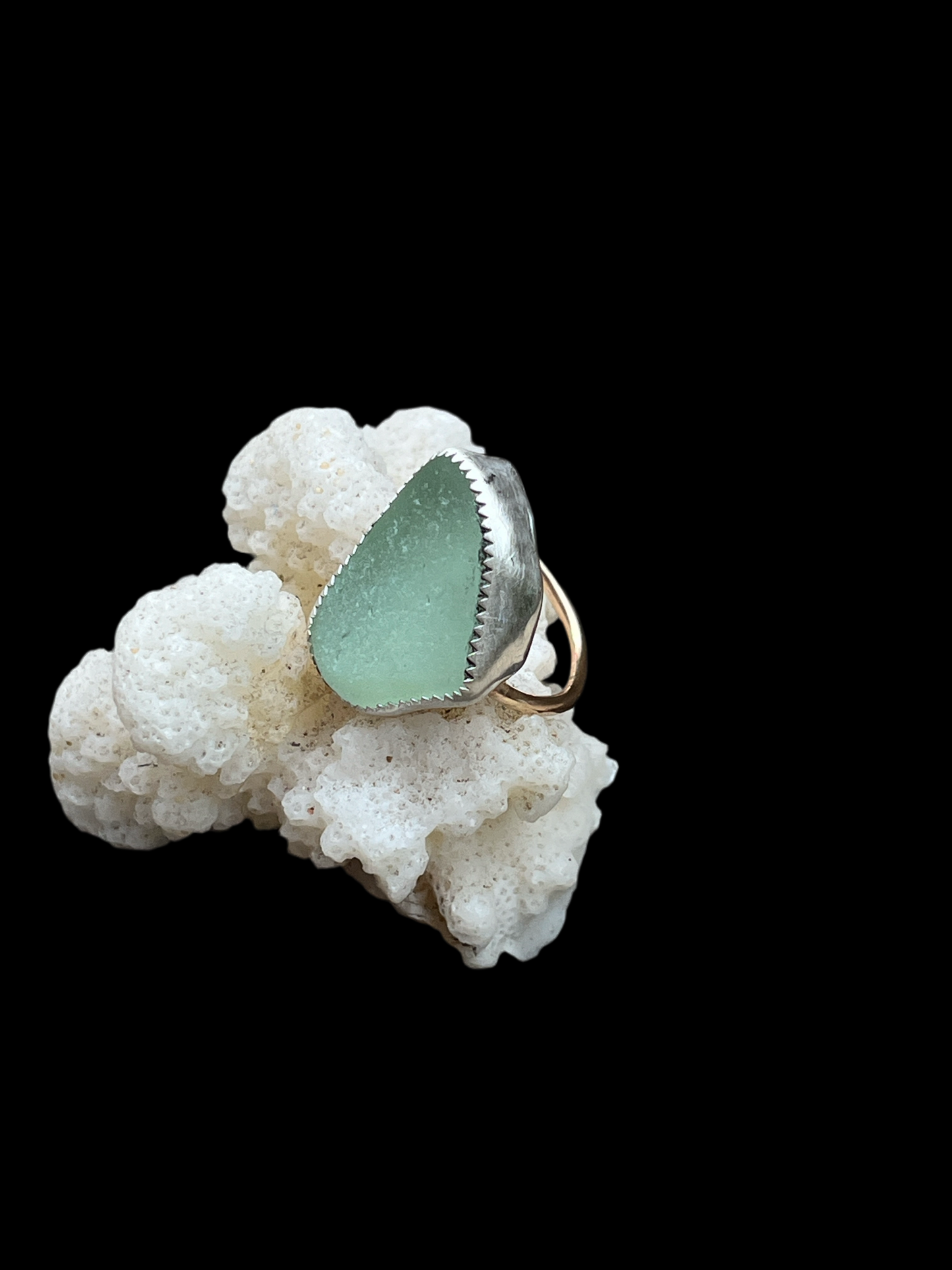 Hawaiian Mixed Metal Seaglass Ring