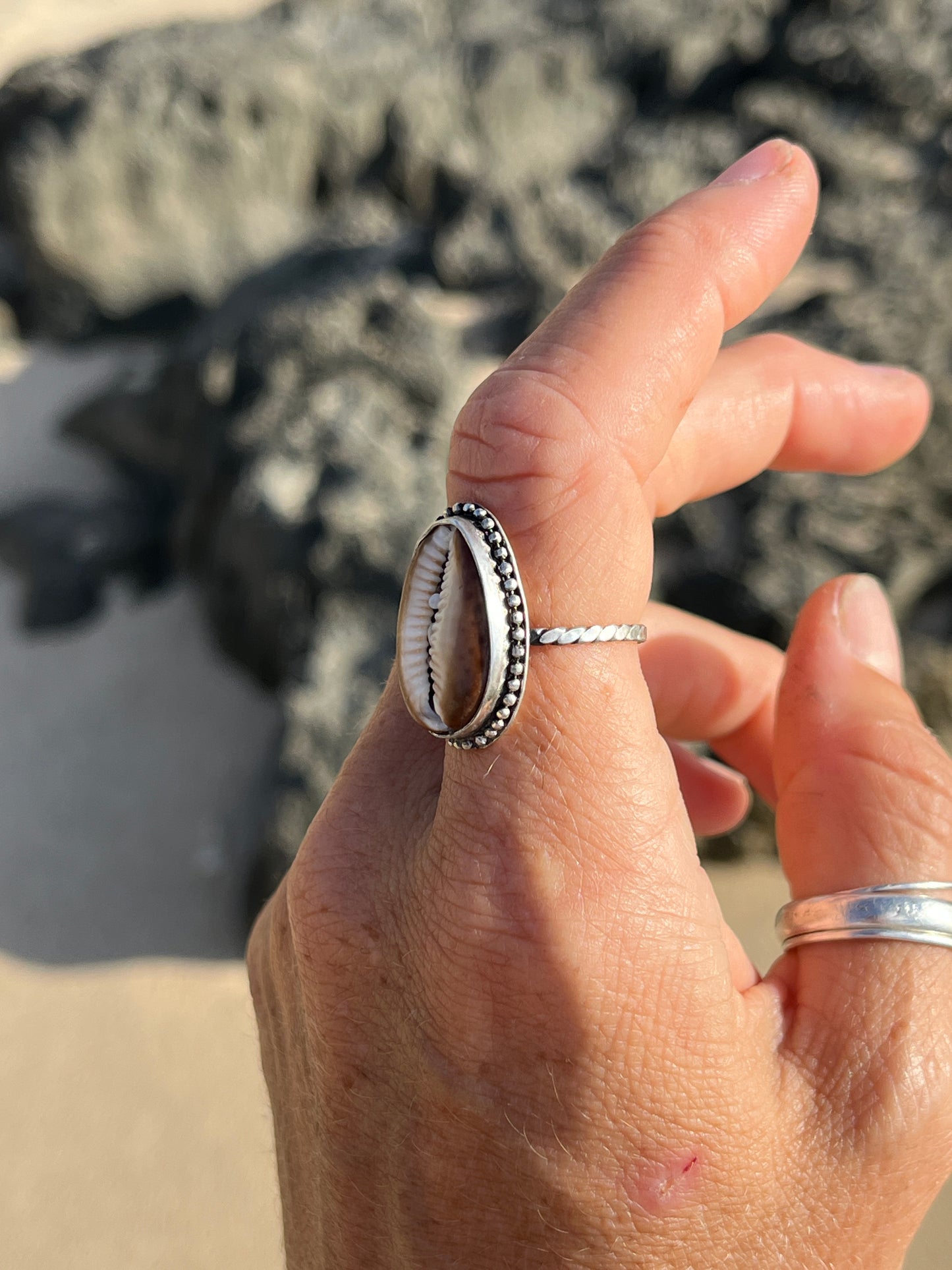 Hawaiian Cowrie Shell Ring RTS