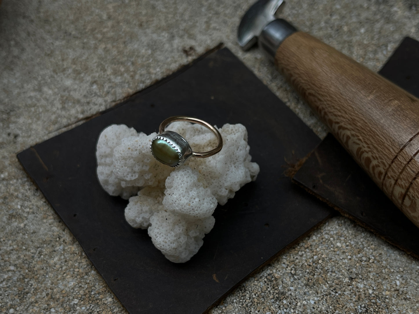 Mixed Metal Pearl Ring